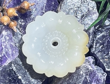 和田玉莲花挂件吊坠羊脂玉挂件吊坠清洁高雅