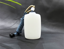 和田玉素面平安无事牌挂件吊坠羊脂白玉挂件吊坠岁岁平安