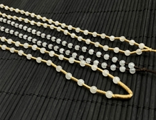 配饰-羊脂玉4mm圆珠挂件链