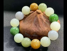 和田玉圆珠手串手链和田玉多宝手串手链平安顺遂
