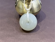 和田玉平安扣挂件吊坠青白玉挂件吊坠平安幸福