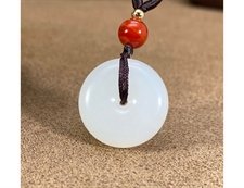 和田玉平安扣挂件吊坠羊脂玉挂件吊坠平安幸福