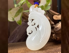 和田玉龙凤玉佩羊脂玉玉佩有凤来仪