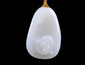 和田玉弥勒佛挂件吊坠羊脂玉挂件吊坠笑口常开