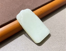 和田玉素面玉牌挂件白玉挂件平安无事