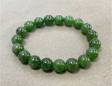 和田玉9.5mm圆珠手串手链碧玉手串手链幸福美满