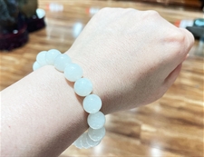 和田玉手串和田玉羊脂玉10mm珠手串