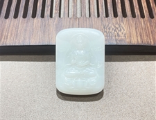 和田玉观音挂件吊坠白玉挂件吊坠健康平安