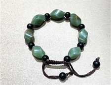 和田玉菱形手串青玉手链幸福美满