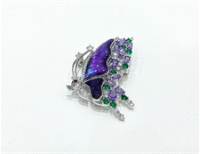 DIY彩钻紫贝侧面蝴蝶胸针