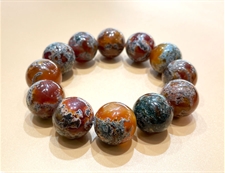 天然红油玛瑙圆珠手串20.5mm