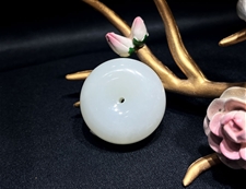 和田玉平安扣挂件吊坠羊脂玉挂件吊坠平安幸福