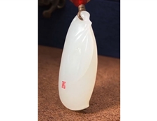和田玉竹节挂件吊坠羊脂玉挂件吊坠节节高升