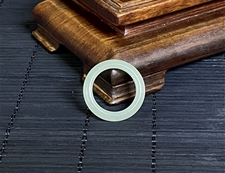 和田玉指环戒指青白玉戒指吉祥平安内径18mm
