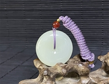 和田玉平安扣挂件吊坠青白玉挂件吊坠平平安安