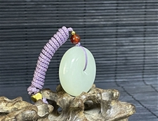 和田玉平安扣挂件吊坠青白玉挂件吊坠平平安安