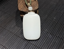 和田玉素面玉牌挂件羊脂玉平安无事牌玉牌挂件岁岁平安