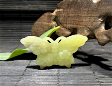 和田玉蝴蝶挂件吊坠黄玉挂件吊坠福气绵长