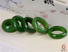 和田玉指环戒指碧玉吉祥平安内径19mm
