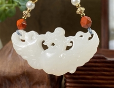 和田玉凤凰挂件吊坠白玉挂件吊坠有凤来仪