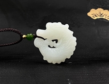 和田玉鱼化龙挂件吊坠白玉挂件吊坠‌前途无量