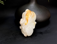 和田玉白菜挂件吊坠白玉籽料挂件吊坠‌百财归来