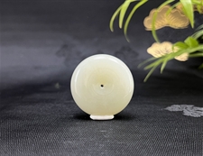 和田玉平安扣挂件吊坠青白玉挂件吊坠平平安安