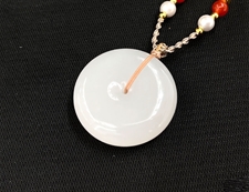 和田玉平安扣挂件吊坠羊脂玉挂件吊坠平平安安