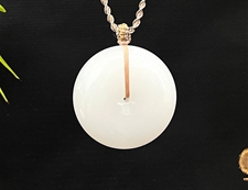 和田玉平安扣挂件吊坠羊脂玉挂件吊坠平平安安