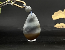 和田玉素面平安牌挂件吊坠墨玉挂件吊坠平安无事