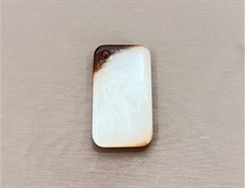 和田玉生肖虎玉牌挂件糖羊脂玉玉牌挂件‌吉祥守护